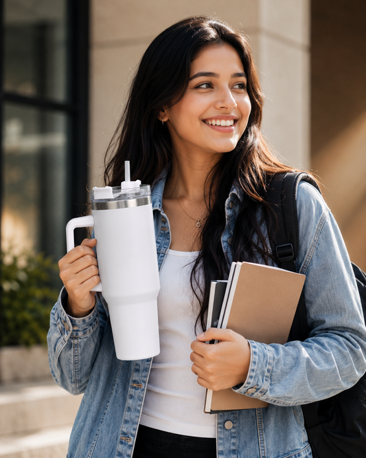 Sipper Mug 1200ml with Straw & Handle