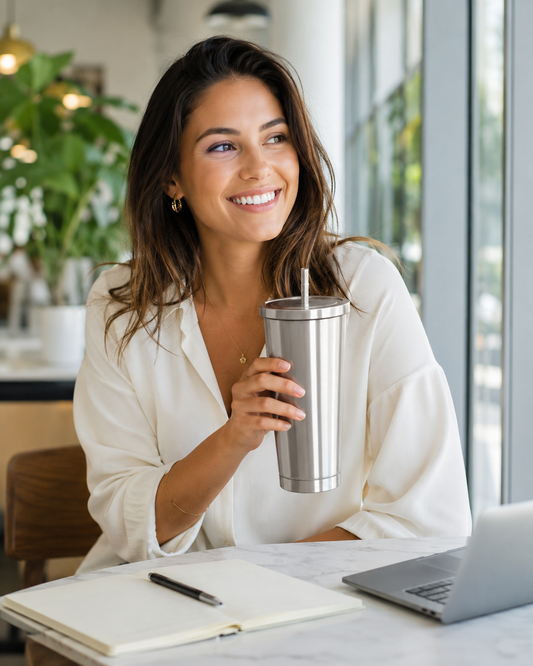 Stainless Steel Cold Coffee Tumbler 600ml