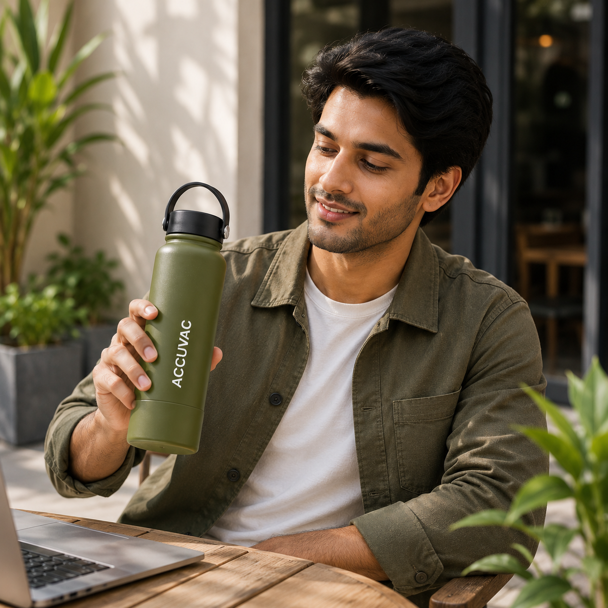 Accuvac PRIME Vacuum Insulated Flask 1000ml with Carry Handle