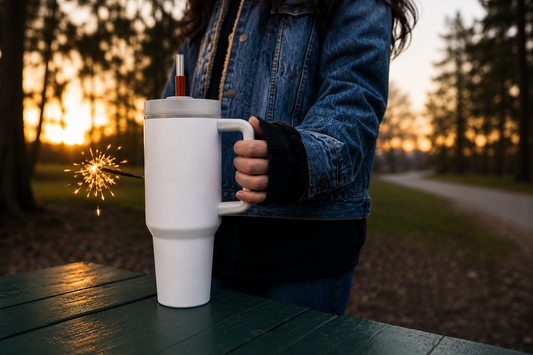 Tumbler 1200ml with Straw & Handle