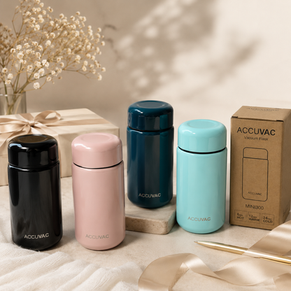 ACCUVAC Mini Vacuum Flask 300ml | Premium Coffee & Tea Flask