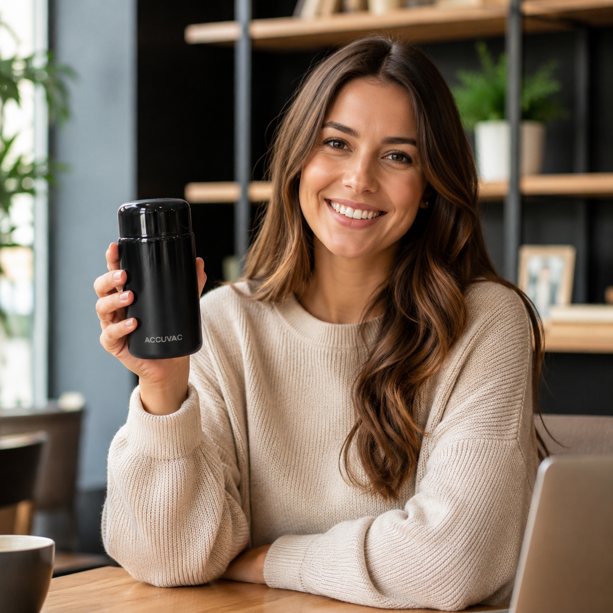 ACCUVAC Mini Vacuum Flask 300ml | Premium Coffee & Tea Flask