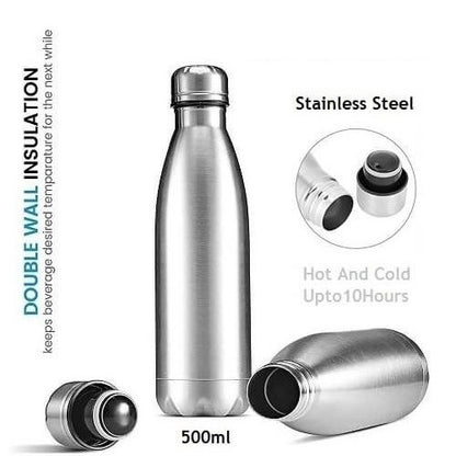 Sleek Silver Cola Bottle 500ml