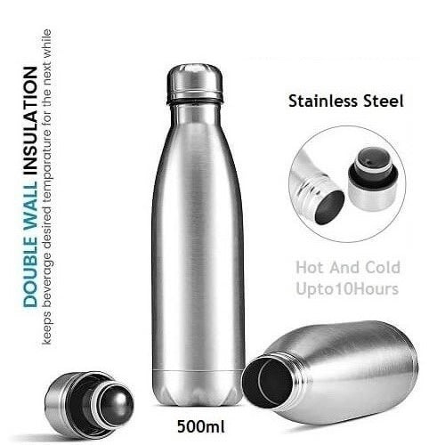 Sleek Silver Cola Bottle 500ml