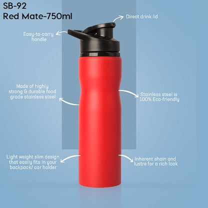 Matte Finish Steel Water Bottle 750ml