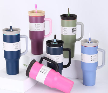 Tumbler 1200ml with Straw & Handle