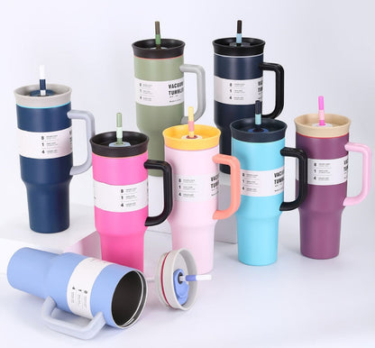 Tumbler 1200ml with Straw & Handle