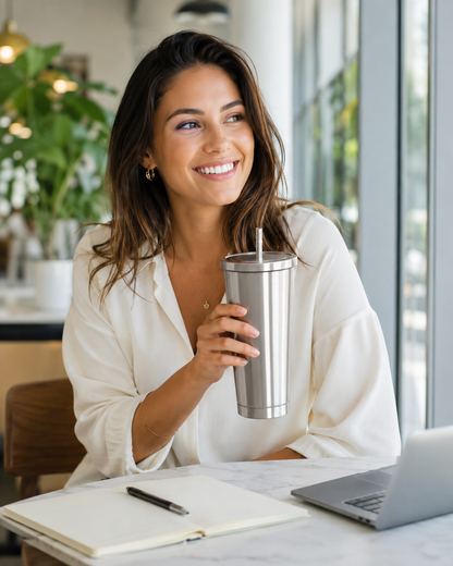 Stainless Steel Cold Coffee Tumbler 600ml