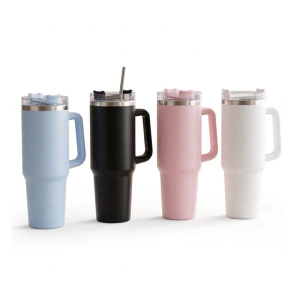 Solid Color Tumbler with Straw - 1200 ml