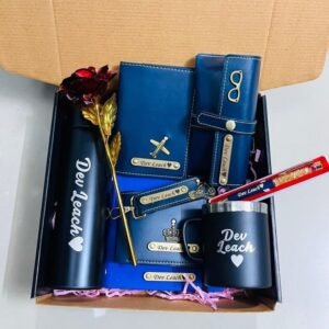 Royal Blue 7-in-1 Personalized Hamper for Him - Dev Leach Edition