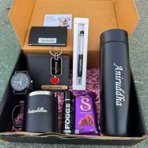 All-Black 9-in-1 Birthday Hamper for Him - Aniruddha Edition